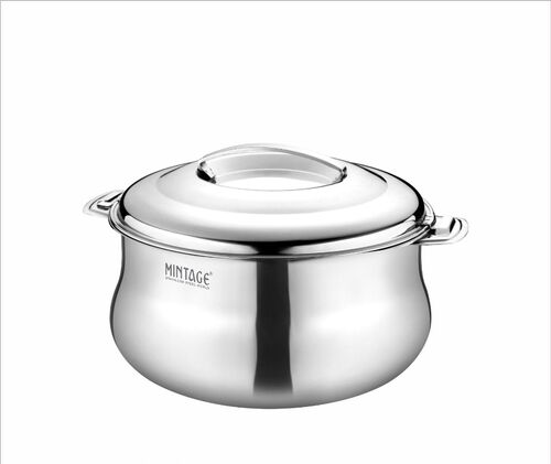 Belly 4 Litre Stainless Steel Casserole, for Hotel, Home