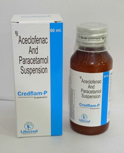 Aceclofenac and Paracetamol Suspension, Packaging Size : 60ml