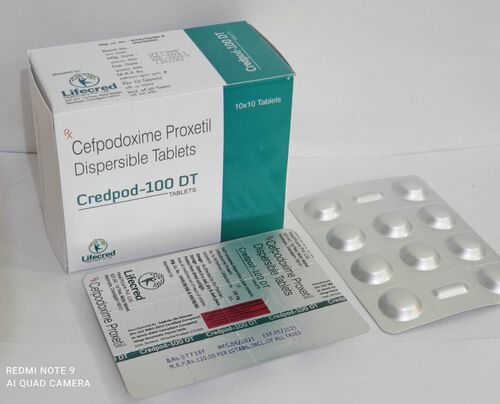 Credpod-100 DT Cefpodoxime Proxetil Dispersible Tablets, Packaging Type : Alu-Alu