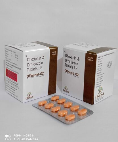 Oflocred-OZ Ofloxacin and Ornidazole Tablets, Packaging Type : Blister