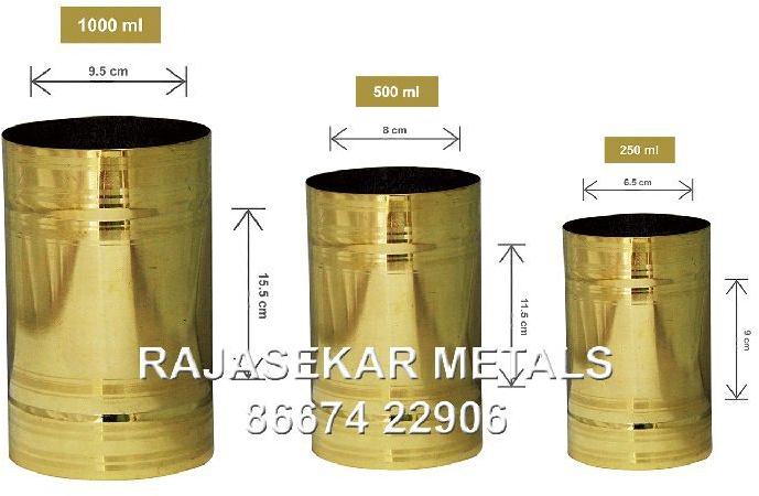 Rice Grains Measuring Pot - Brass