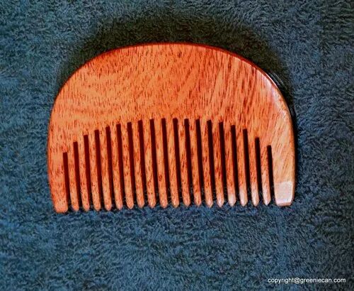 Wood Beard Comb, Color : Brown