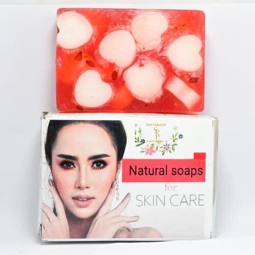 Rectangle Anti Aging Soap, Color : Red White