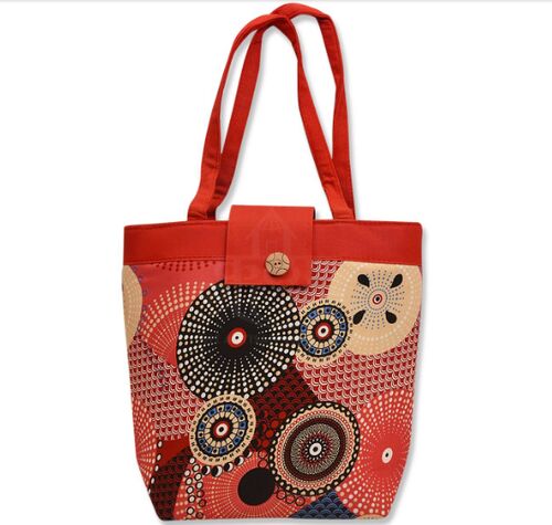 Tote Style Jute Bag, Closure Type : Button