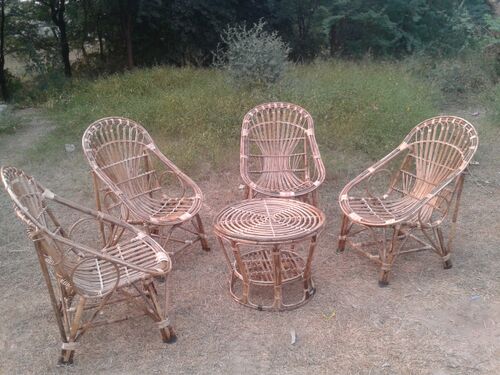  Cane Garden Chair Set, Color : Wooden