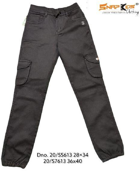 Plain RFD Cotton Black Pant, Length : Full Length