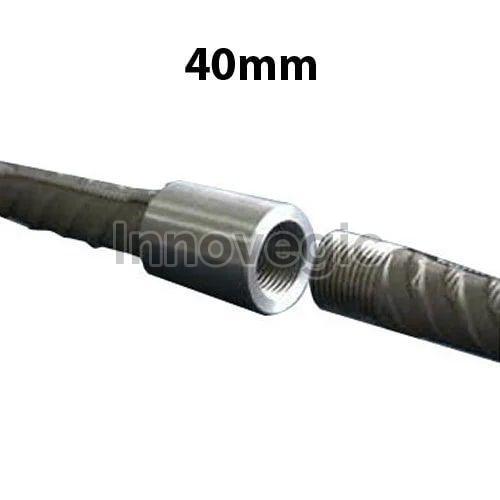Grey Innovegic Round Polished 40 mm Rebar Coupler, for Construction, Grade : EN8