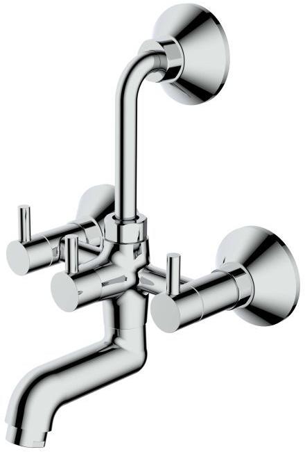 Silver Flora Signature Wall Mixer With Provision, for Bathroom