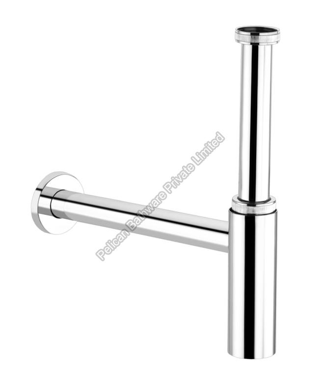 Silver Bottle Trap With Internal Partition, for Bathroom