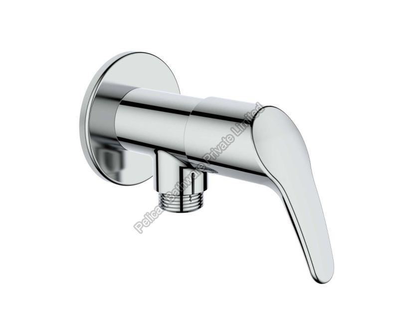 Silver Brass Chrome Dowel Angular Stop Cock, for Bathroom, Feature : Rust Proof, With Wall Flange
