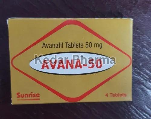 Avana 50mg tablets, Packaging Type : Blister
