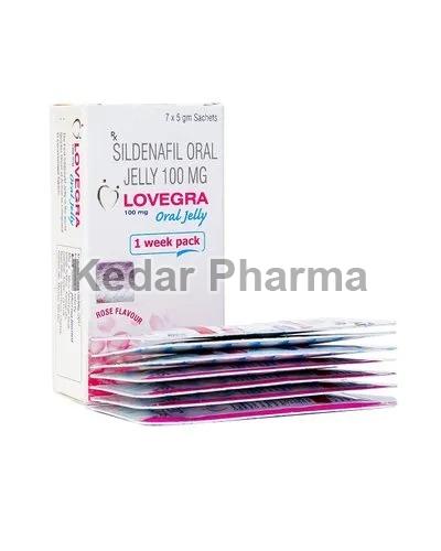 Lovegra 100mg Oral Jelly, Packaging Type : Box