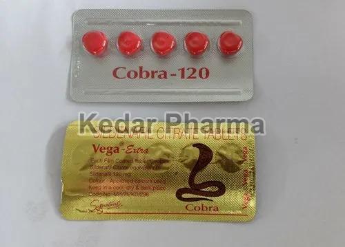Cobra 120 Sildenafil Citrate Tablet at Rs 120/stripe, Pharmaceutical  Tablets in Nagpur