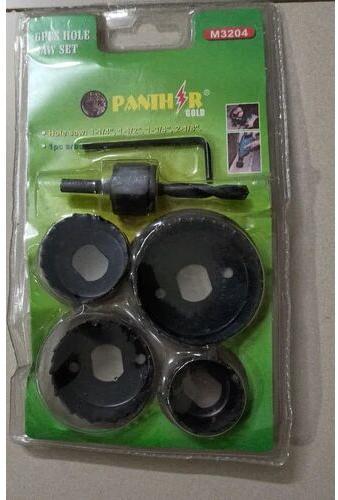 Mild Steel Panther Hole Saw Set, for Hardware, Color : Black