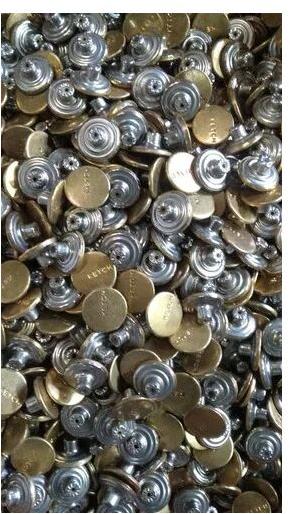 Round Iron Jeans Button, Color : Golden Silver
