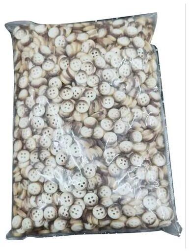 White Brown Round Plastic Garment Button, Packaging Type : Packet