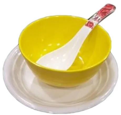 Yellow Round Melamine Soup Set, For Home, Hotels, Restaurant, Size : 4 Inch