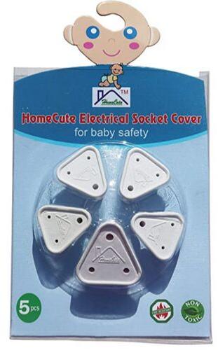 Home Cute Electric Socket Cover, Color : White