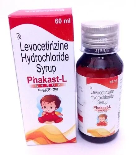 Levocetirizine Hydrochloride Syrup, Packaging Size : 60ml