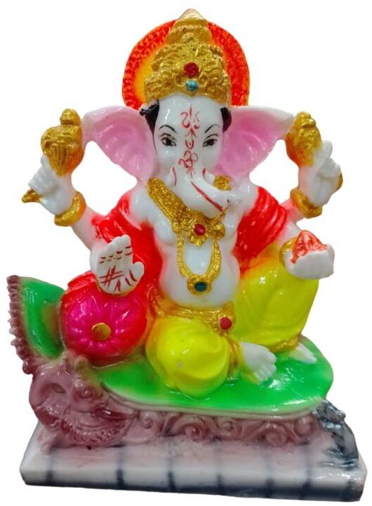 Lacquer Marble Dust Ganesha Painting, For Wall Decoration, Home Decoration, Pooja Room Decoration