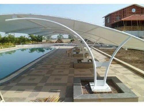 PVC Swimming Pool Tensile Cover, Color : White