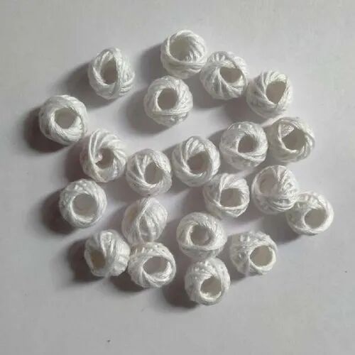 Cotton Thread Beads, Color : White