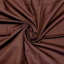 Brown Polycotton Fabric, for Garments, Pattern : Plain