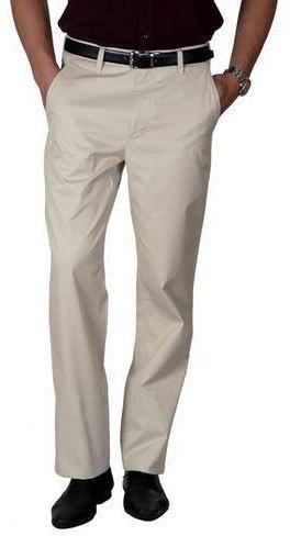 White Mens Formal Trousers Fabric, Occasion : Office Wear