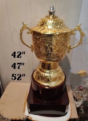 Brass IPL TROPHY CUP, Color : Golden