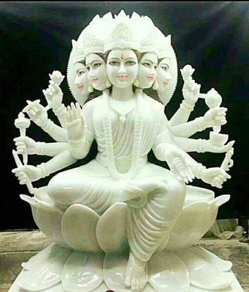 Polished Marble Laxmi Mata Statue, for Shiny, Size : Multisizes