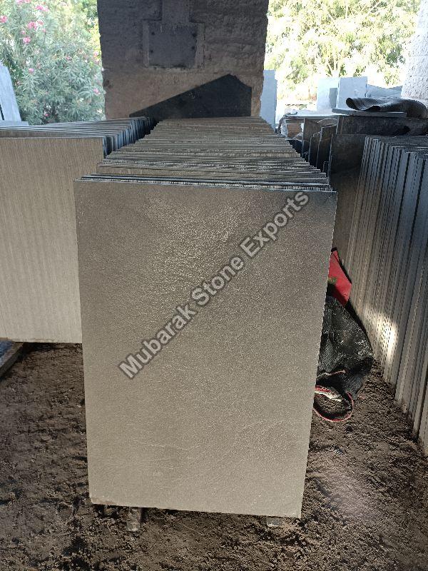 Kurnool grey limestone leather finish