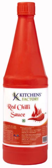 Kitchens Factory Red Chilli Sauce, for Hot Taste, Packaging Size : 1kg