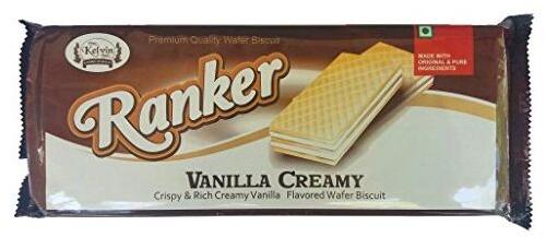 Kelvin Ranker Vanilla Creamy Wafer Biscuit, Certification : FSSAI
