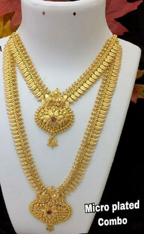 Polished Gold Long Necklace Set, Gender : Female