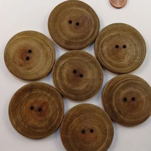 Wooden Buttons, Shape : Round