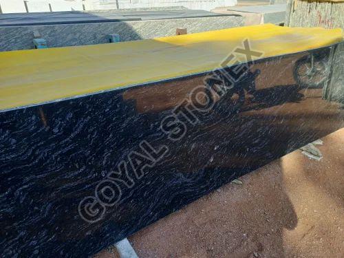 Goyal Stonex Flamed Black Marquina Granite Slab, for Countertop, Flooring, Size : Multisizes