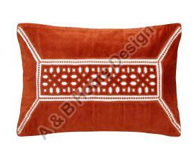 Square Mughal Jali Embroidered Cushion Cover, For Sofa, Bed, Chairs, Technics : Machine Made