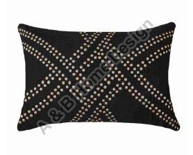 Cross Dot Quilt Embroidered Rectangle Cushion Cover