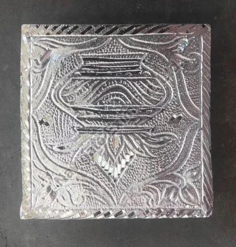 Square Silver Plated Pooja Chowki