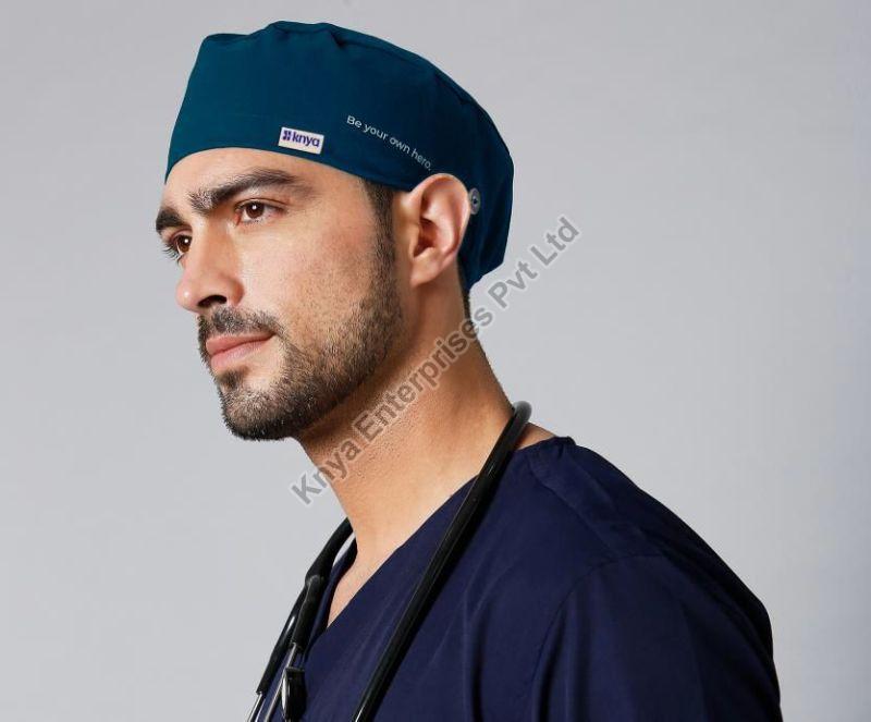 Knya Unisex Peacock Blue Premium Scrub Cap