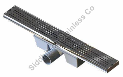 Stainless Steel P Trap Shower Drain, Size : 1000X80mm