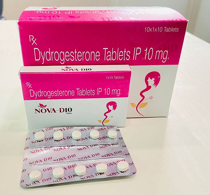 Nova-D10 10 mg Dydrogesterone Tablets, Grade : Medicine Grade