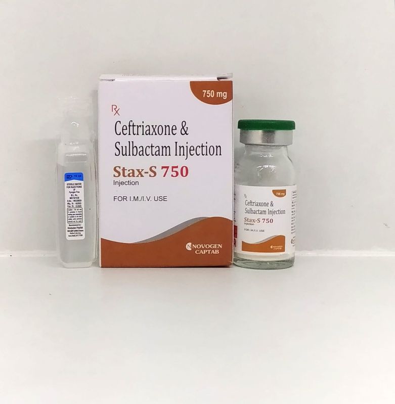 750 mg Ceftriaxone & Sulbactam Injection, for IM/IV Use, Grade Standard : Medicine Grade