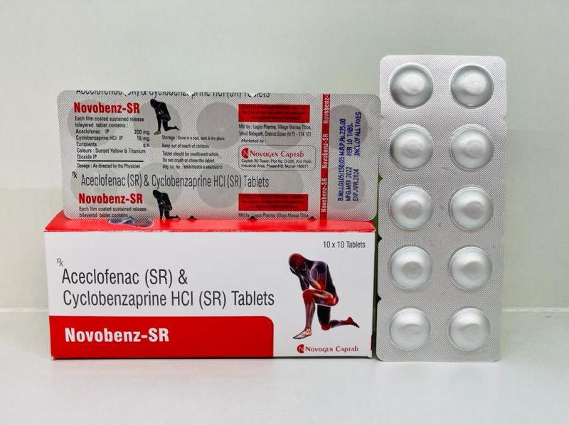 Aceclofenac And Cyclobenzaprine Hydrochloride Tablets, for Clinical, Grade : Medicine Grade