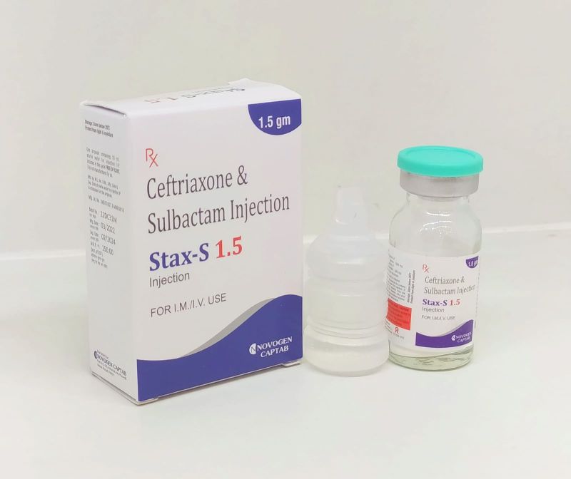 1.5 gm Ceftriaxone & Sulbactam Injection, for I.M/ I.V Use, Grade Standard : Medicine Grade