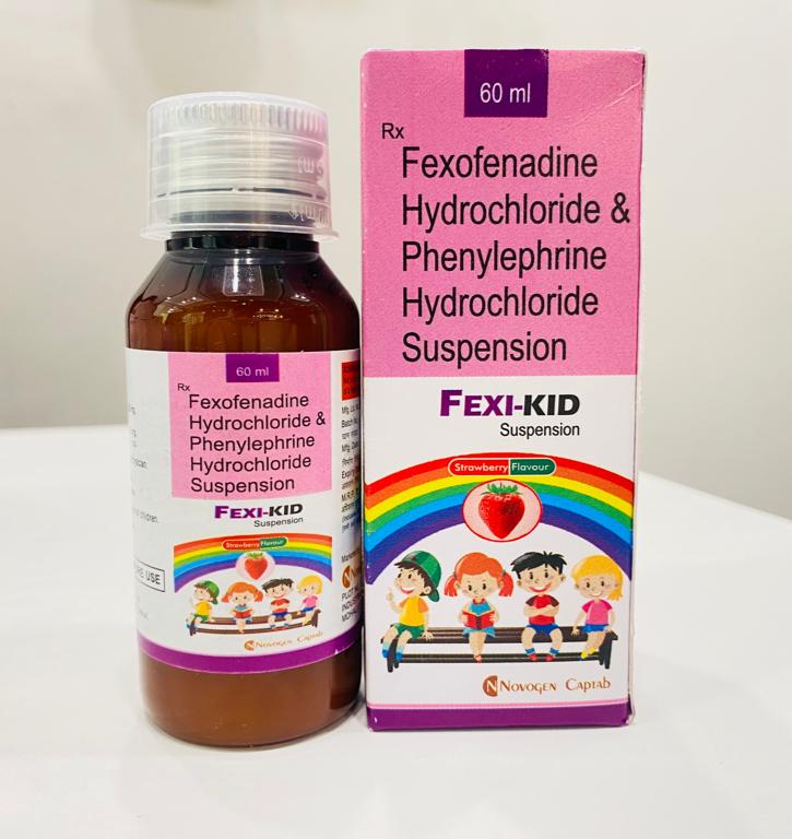 Fexofenadine Hydrochloride and Phenylephrine Hydrochloride Suspension, Packaging Type : Bottle