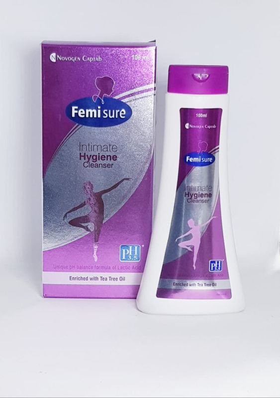 Femi Sure Enriched with Tea Tree Oil Intimate Hygiene Cleanser, Packaging Size : 100 ml