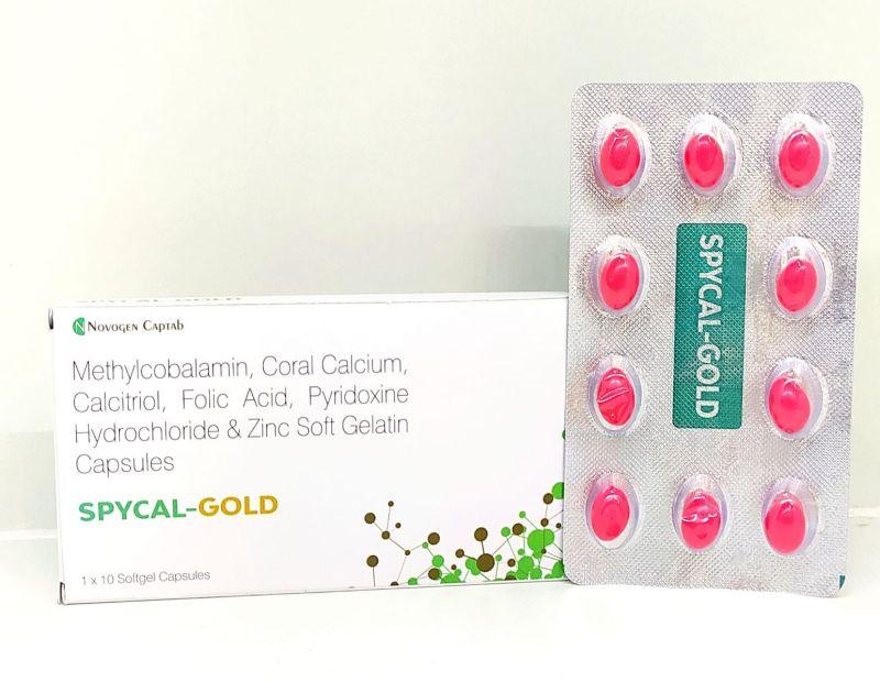 Spycal Gold Softgel Capsules, Grade Standard : Medicine Grade