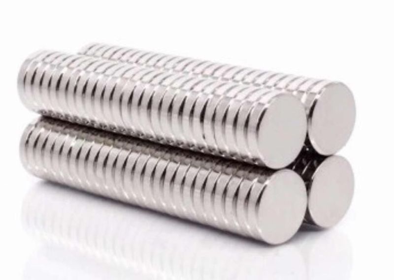 Metallic Polished 10x2 mm Neodymium Magnet, for Industrial Use