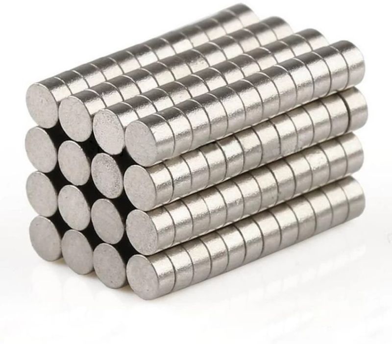 Metallic Polished 3x2 mm Neodymium Magnet, for Industrial Use